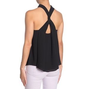 Naked Zebra Twist Halter Top Black